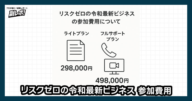 リスクゼロの令和最新ビジネスの参加費用について