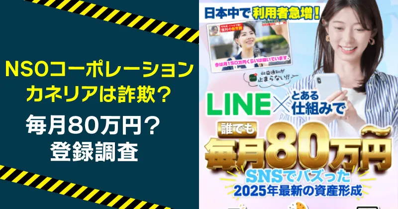 株式会社NSOコーポレーションのカネリアは詐欺か調査