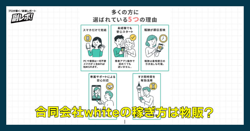 合同会社whiteの稼ぎ方は物販