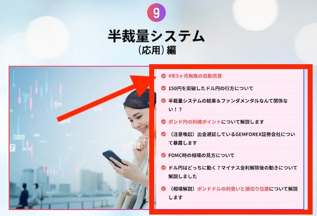 トレーディングスタジオのコンテンツについて