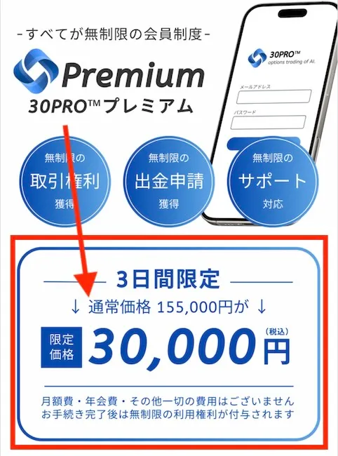 30PROの参加費用は3万円