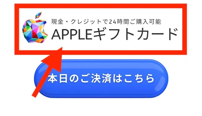 30PROの支払い方法はアップルギフトカード