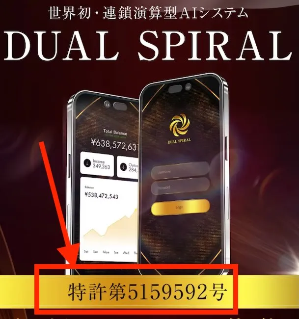 DUAL SPIRALの特許5159592について