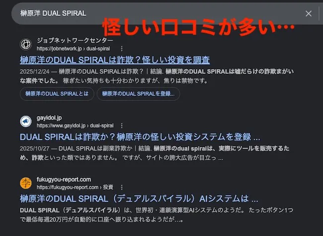榊原洋のDUAL SPIRALのネット上の口コミ