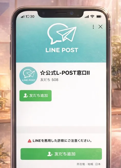 公式L-POSTのLINEに登録