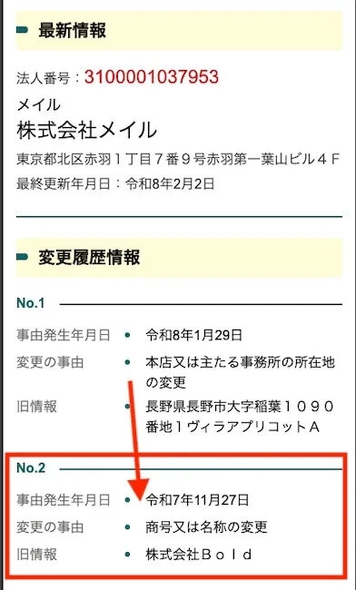 株式会社メイルの旧社名は株式会社Bold