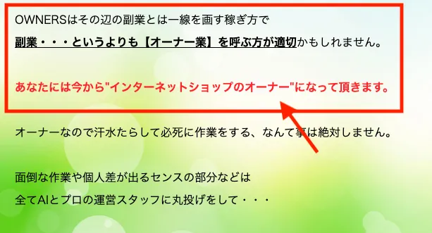 OWNERSの副業内容