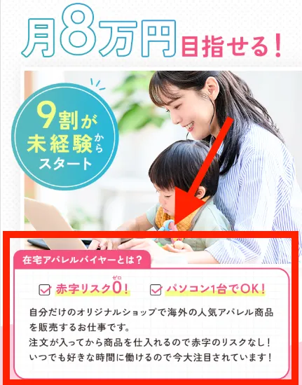 在宅アパレルバイヤーの説明