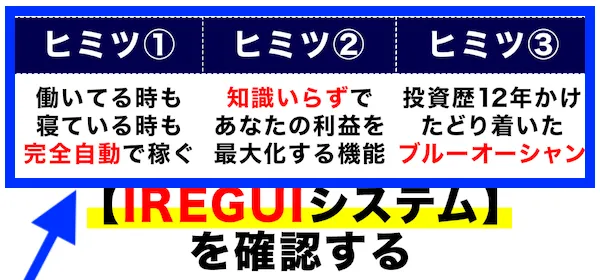 IREGUIプロジェクト3つの特徴の説明
