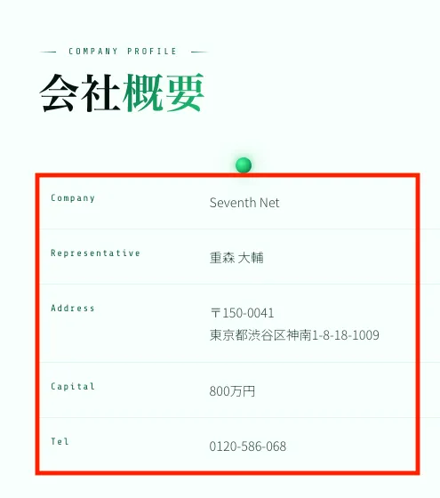 Seventh Netの特商法