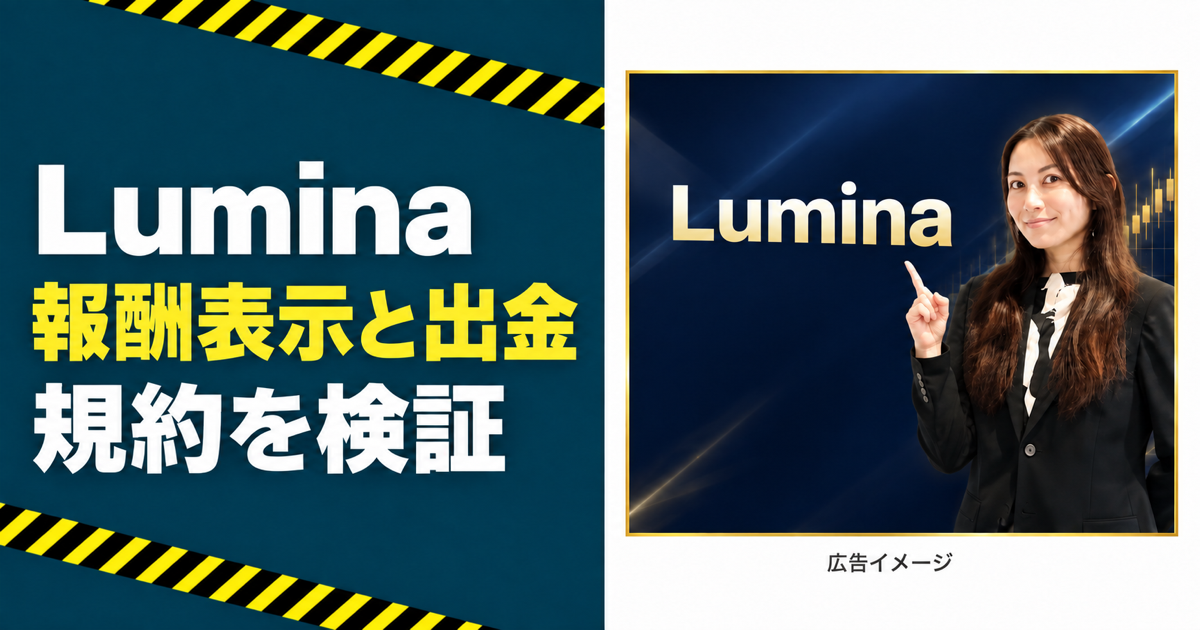 Luminaの報酬表示と出金を規約から検証する記事のアイキャッチ